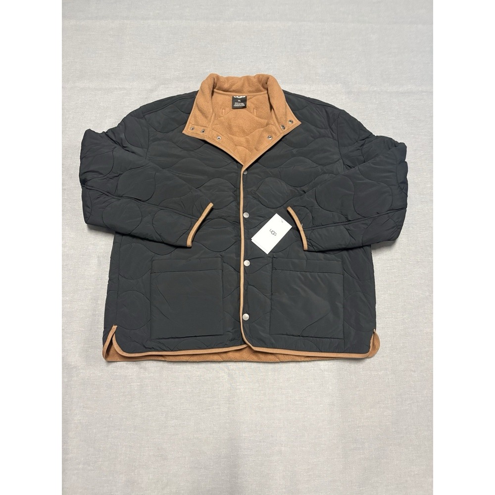 NEW UGG Mens Jareth Jacket Full Zip Quilted Lined Jacket Black Size XXL 2XL